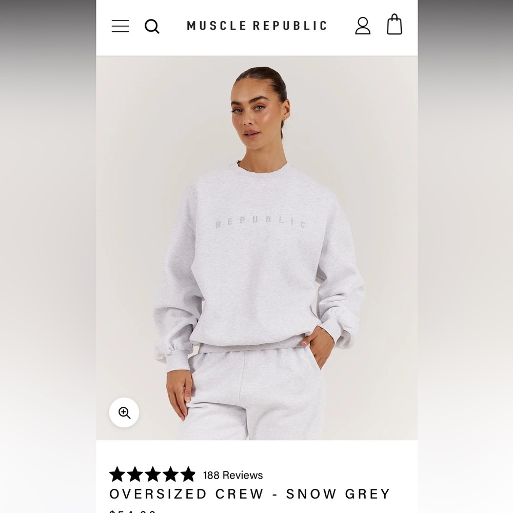 Women’s Muscle Republic Oversized Crew Neck